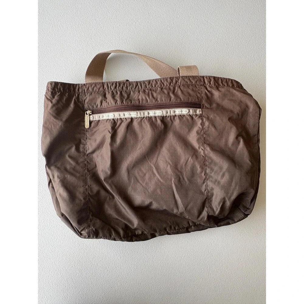 LeSportsac Hawaii Tote Bag Brown Multicolor Nylon